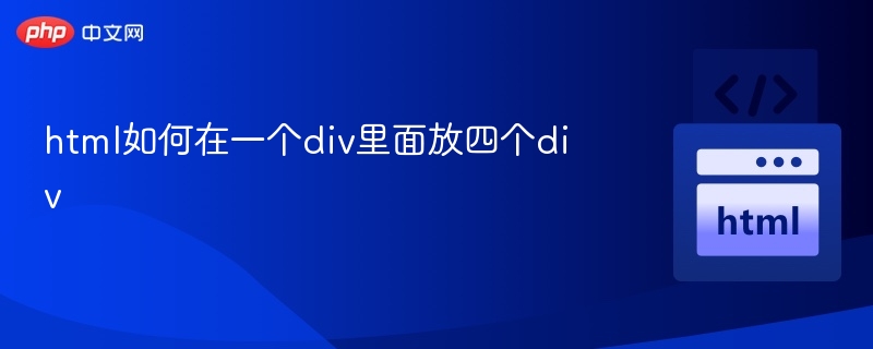 四个div如何嵌套在父div中