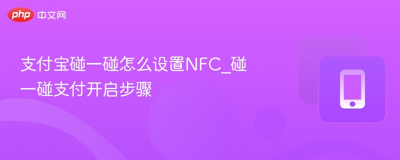 支付宝碰一碰NFC设置方法详解
