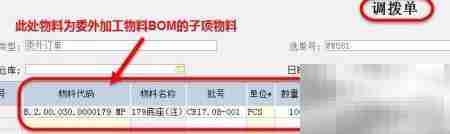 委外订单调拨物料来源解析
