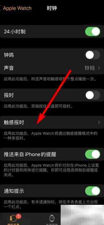 苹果手表轻点报时设置方法