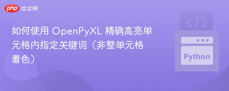 用OpenPyXL高亮单元格关键词方法