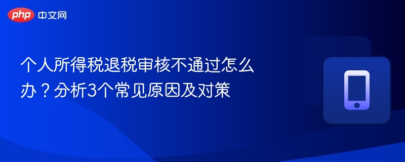 个人所得税退税审核不通过怎么办?分析3个常见原因及对策