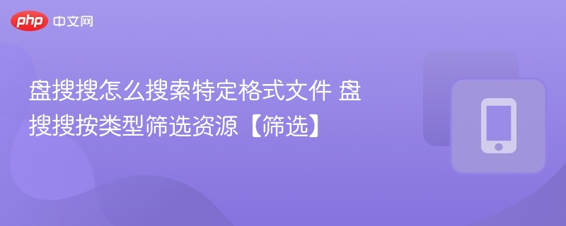 盘搜搜怎么找特定格式文件？