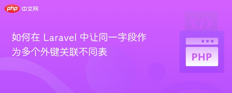 如何在 Laravel 中让同一字段作为多个外键关联不同表
