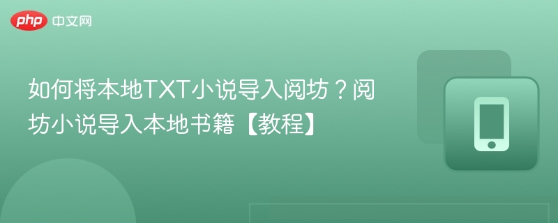 TXT小说导入阅坊方法详解