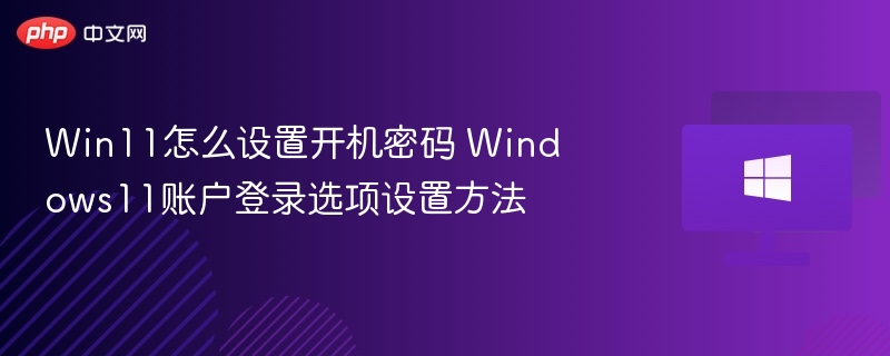 Win11开机密码设置与账户登录教程