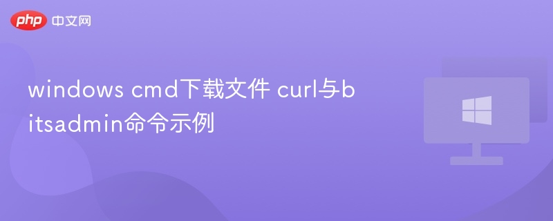 windows cmd下载文件 curl与bitsadmin命令示例