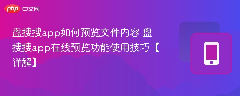 盘搜搜预览文件技巧与方法全解析