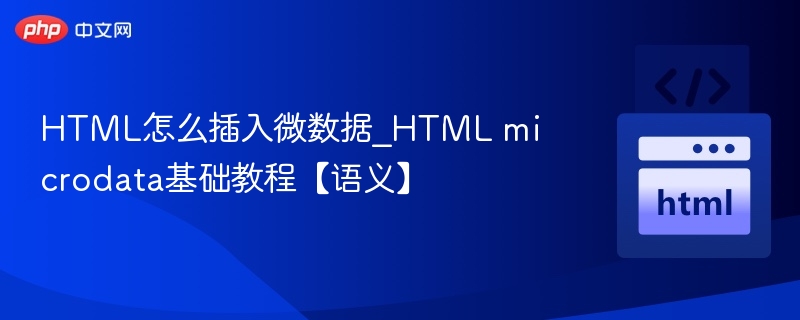 HTML怎么插入微数据_HTML microdata基础教程【语义】
