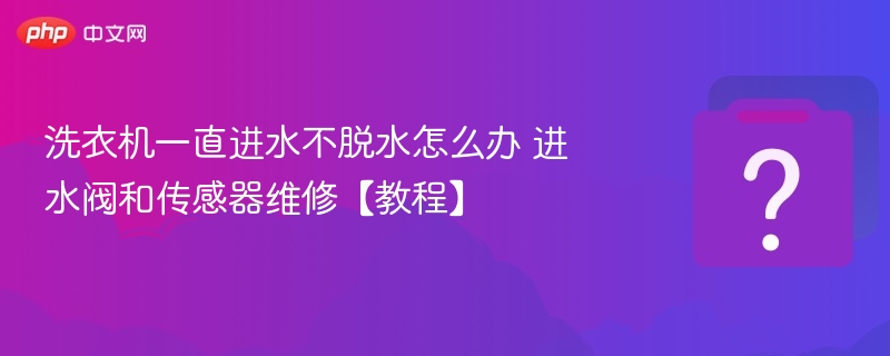 洗衣机进水不脱水怎么修