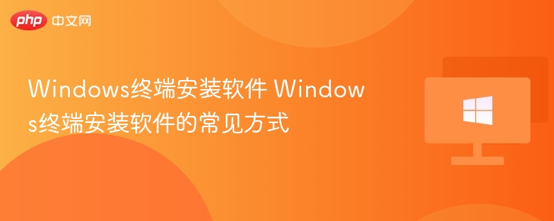 Windows终端安装软件全攻略