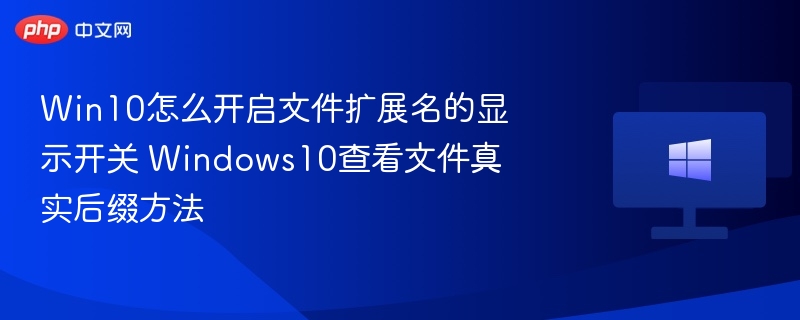 Win10怎么开启文件扩展名的显示开关 Windows10查看文件真实后缀方法
