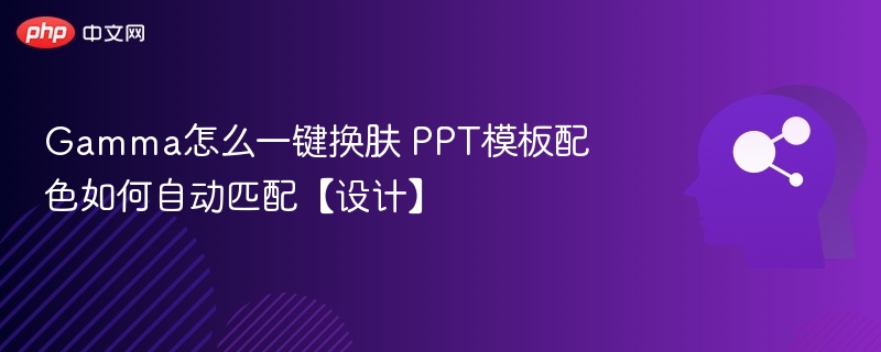 Gamma怎么一键换肤 PPT模板配色如何自动匹配【设计】