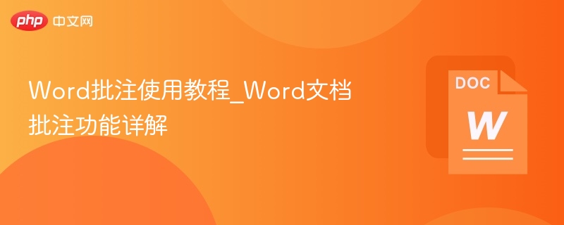 Word批注实用技巧与使用教程