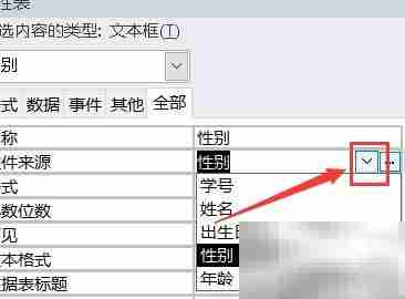 Access文本框控件来源设置方法