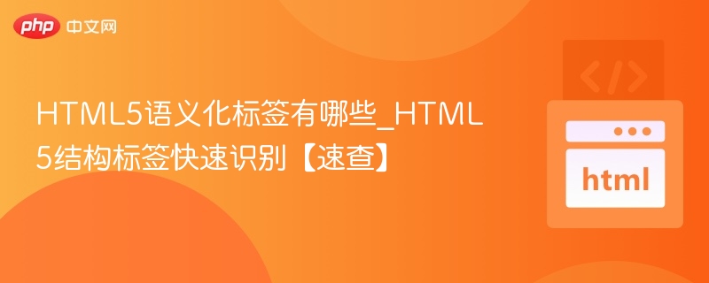 HTML5语义标签结构速查手册