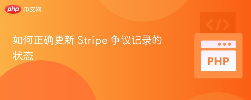 如何正确更新 Stripe 争议记录的状态
