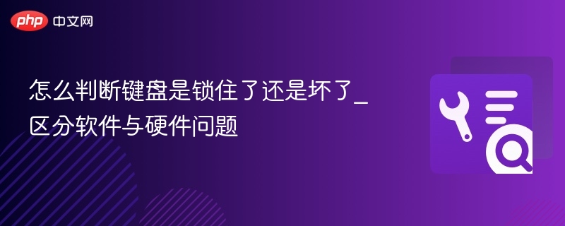 怎么判断键盘是锁住了还是坏了_区分软件与硬件问题