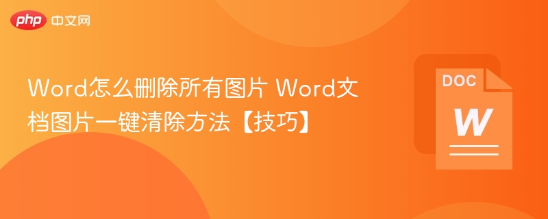 Word删除图片技巧，一键清除图文方法