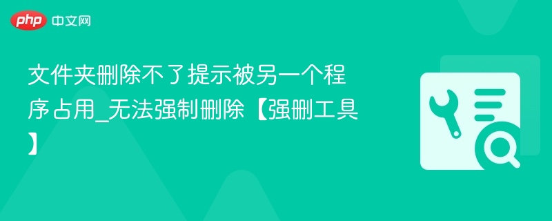 文件夹被占用无法删除？强删工具推荐