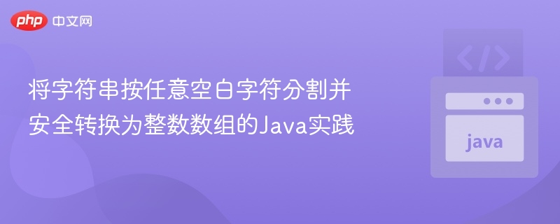 将字符串按任意空白字符分割并安全转换为整数数组的Java实践
