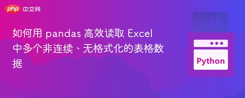 Pandas高效读取非连续Excel表技巧