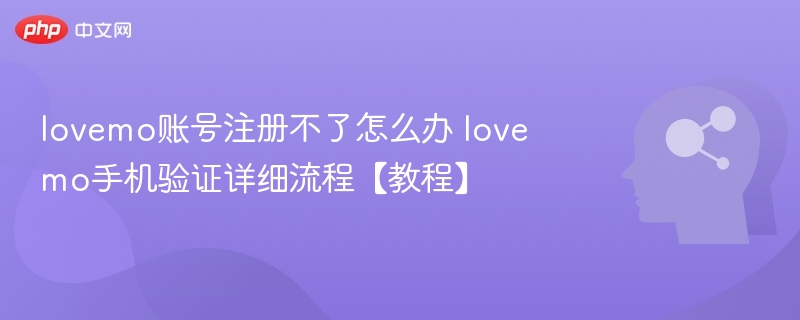 lovemo注册失败解决方法及手机验证步骤