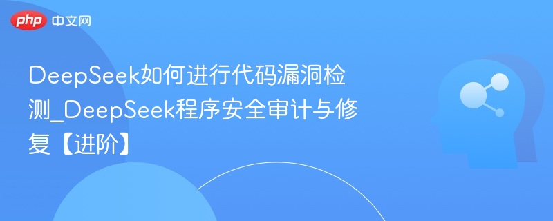 DeepSeek代码漏洞检测与安全审计指南
