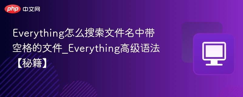 Everything搜索带空格文件名的技巧