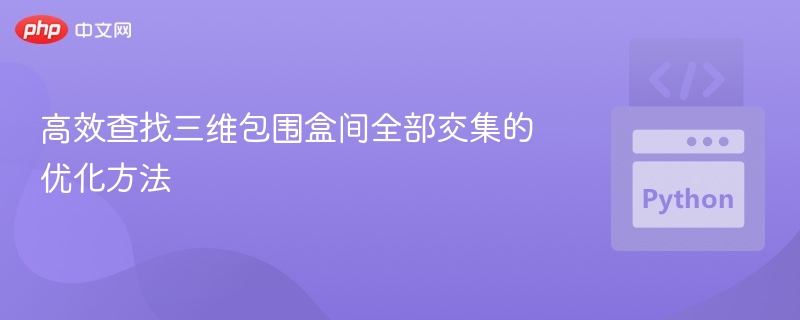 高效查找三维包围盒间全部交集的优化方法