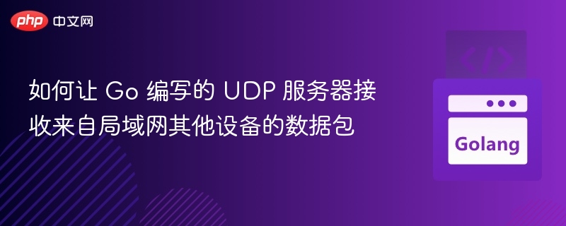 Go实现UDP局域网数据接收方法