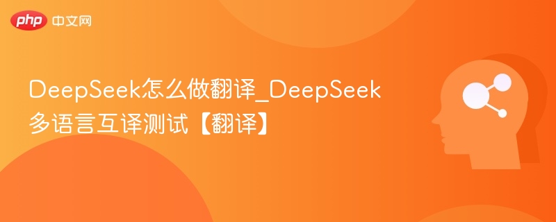 DeepSeek翻译功能测试与多语言体验