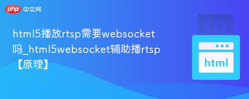 HTML5播放RTSP需要WebSocket吗？原理详解