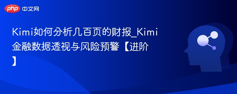 Kimi分析财报技巧与风险预警方法