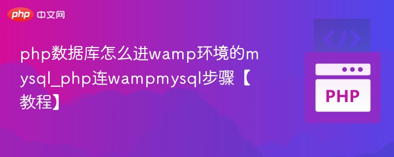 PHP连接WampMySQL步骤详解