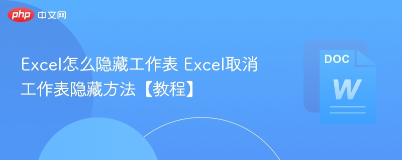 Excel隐藏工作表技巧与取消方法
