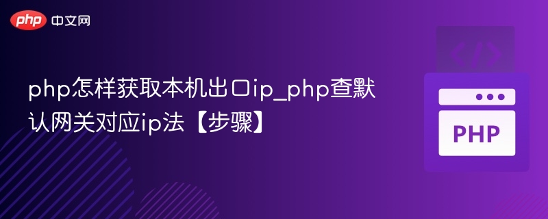 php怎样获取本机出口ip_php查默认网关对应ip法【步骤】