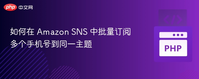 AmazonSNS批量订阅手机号教程