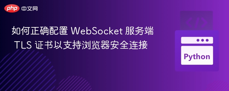 如何正确配置 WebSocket 服务端 TLS 证书以支持浏览器安全连接

