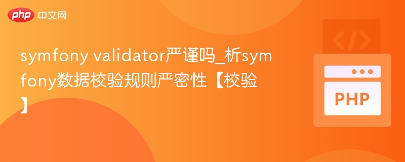 Symfony验证器严谨吗？数据校验规则解析