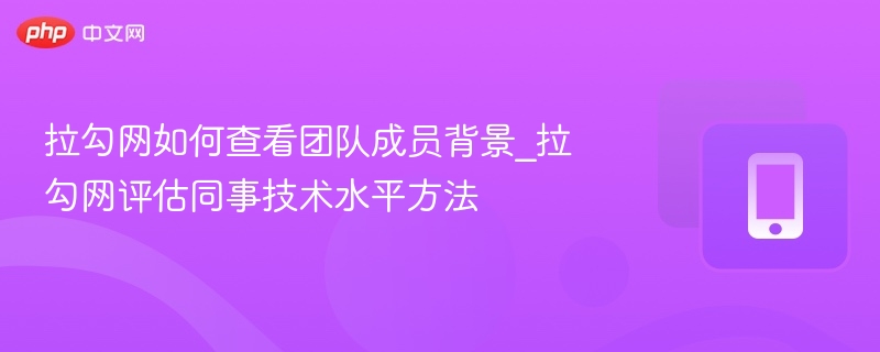 拉勾网怎么查同事背景信息