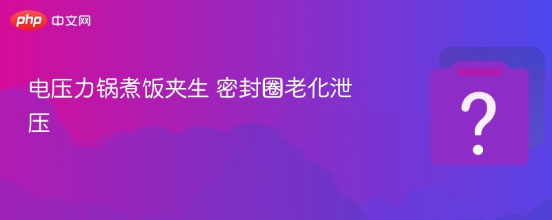 电压力锅煮饭夹生 密封圈老化泄压