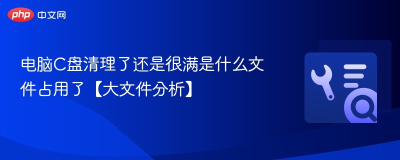 电脑C盘清理了还是很满是什么文件占用了【大文件分析】