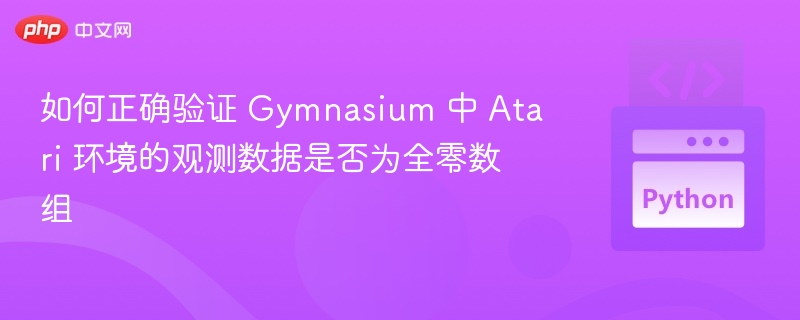 GymAtari环境观测是否全零检测方法