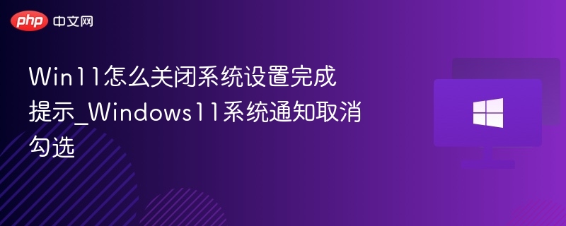 Win11关闭系统提示设置方法