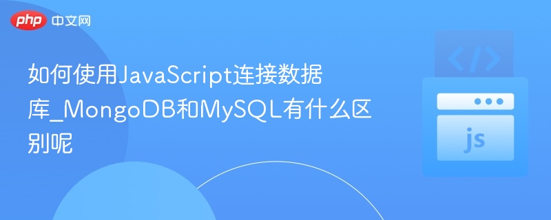 JavaScript连接数据库：MongoDB与MySQL对比解析