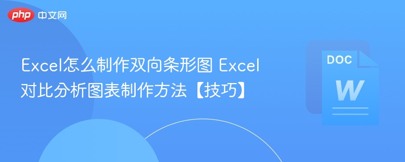Excel怎么制作双向条形图 Excel对比分析图表制作方法【技巧】