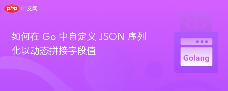 Go自定义JSON序列化字段拼接技巧
