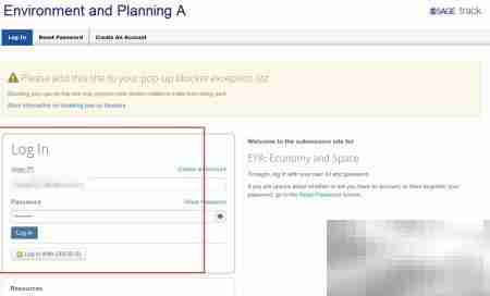 投稿Environment and Planning A指南