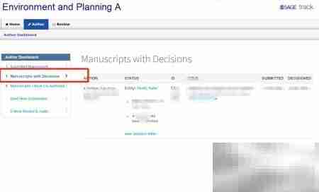 投稿Environment and Planning A指南